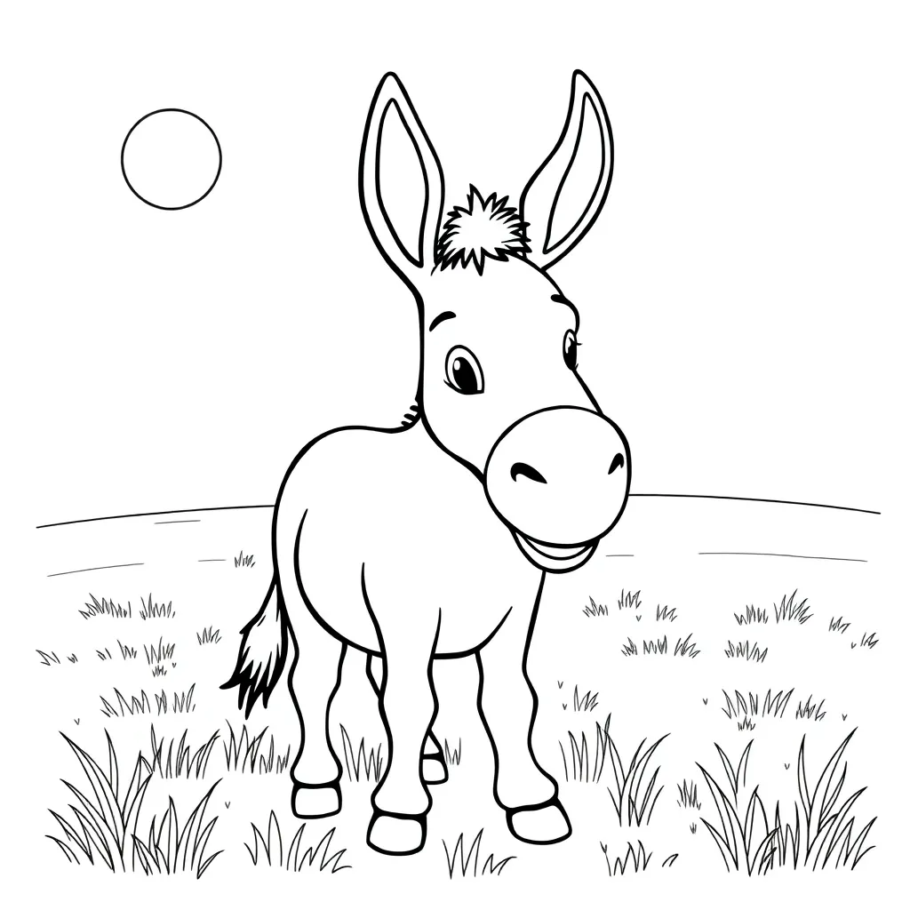 Donkey coloring page