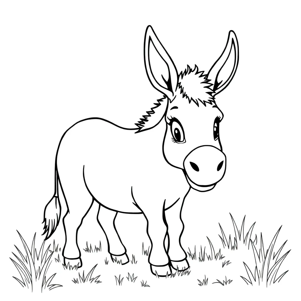 Donkey coloring page