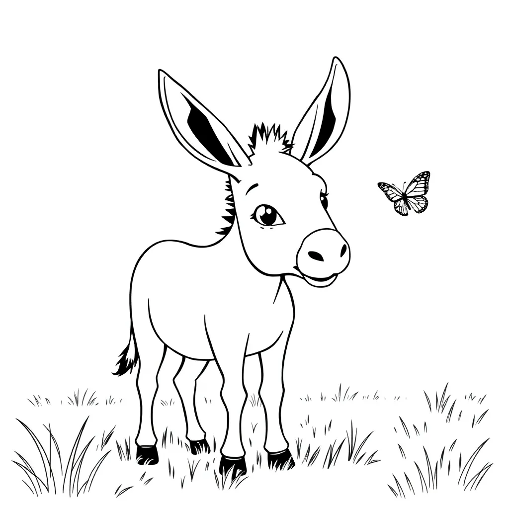 Donkey coloring page