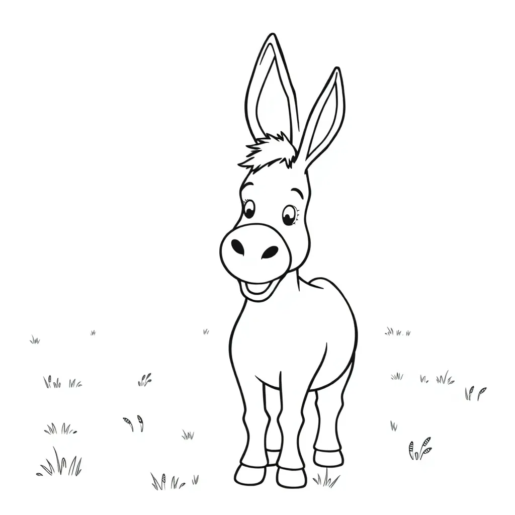 Donkey coloring page