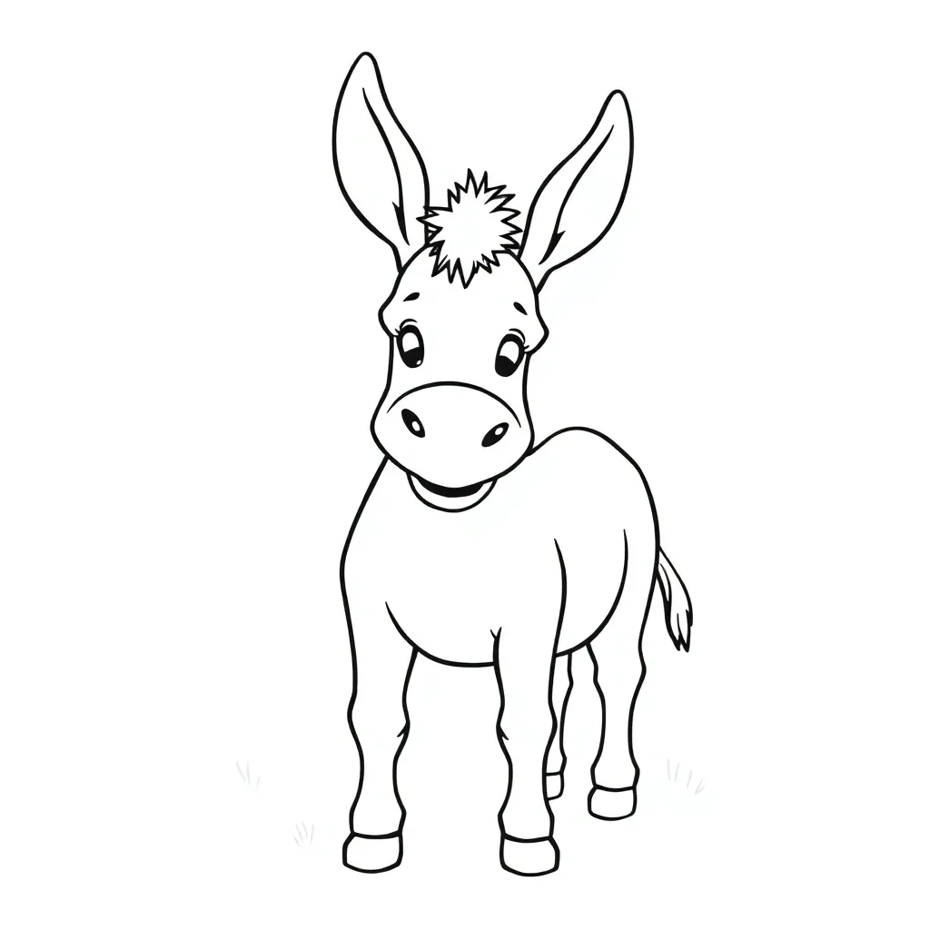 Donkey coloring page