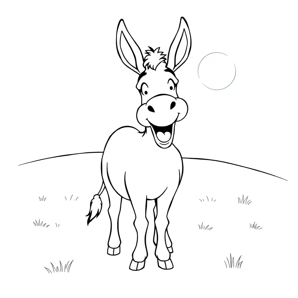 Donkey coloring page