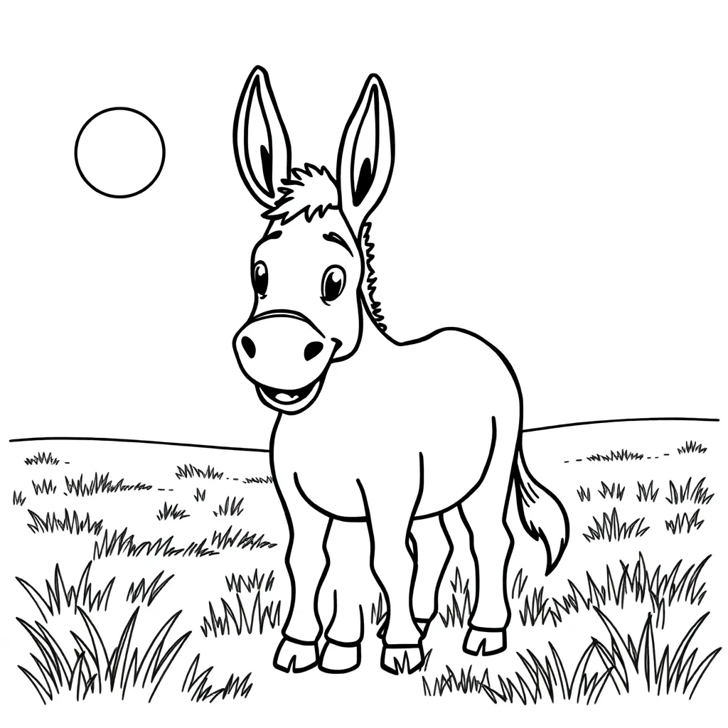 Donkey coloring page