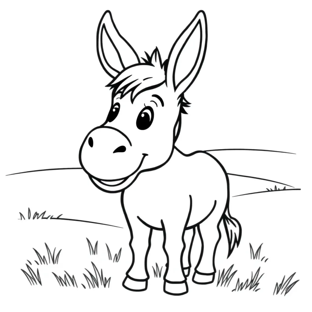 Donkey coloring page