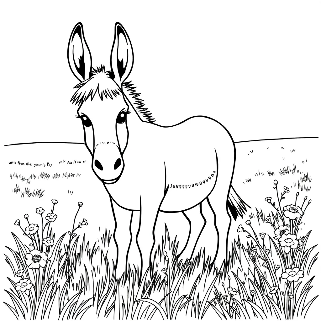 Donkey coloring page