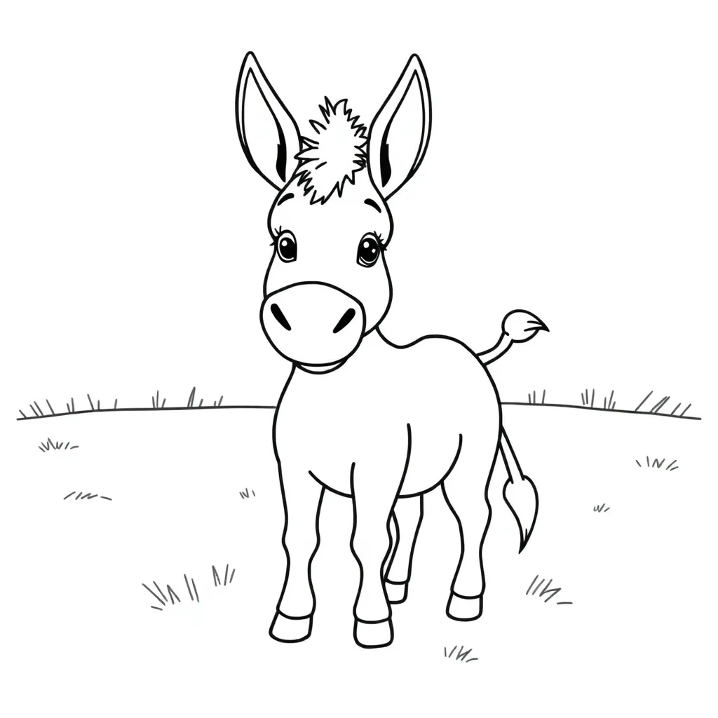 Donkey coloring page