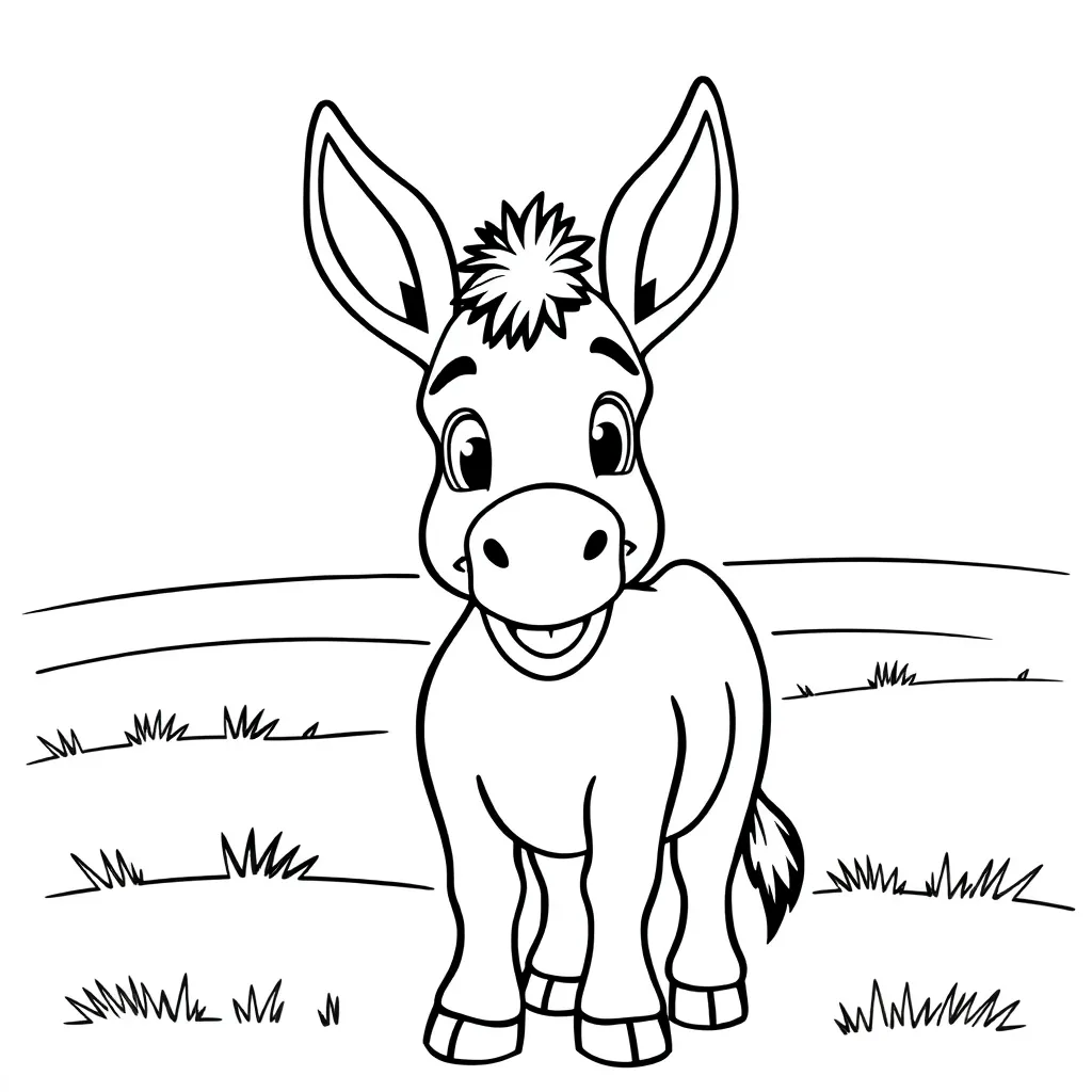 Donkey coloring page
