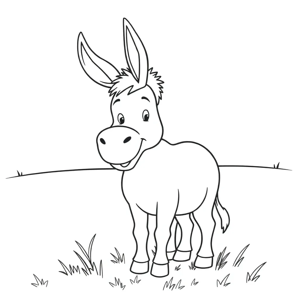 Donkey coloring page