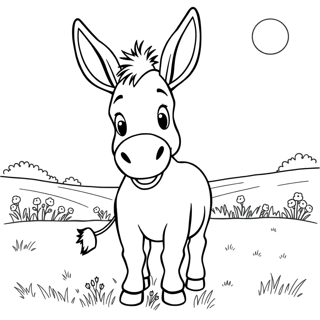 Donkey coloring page