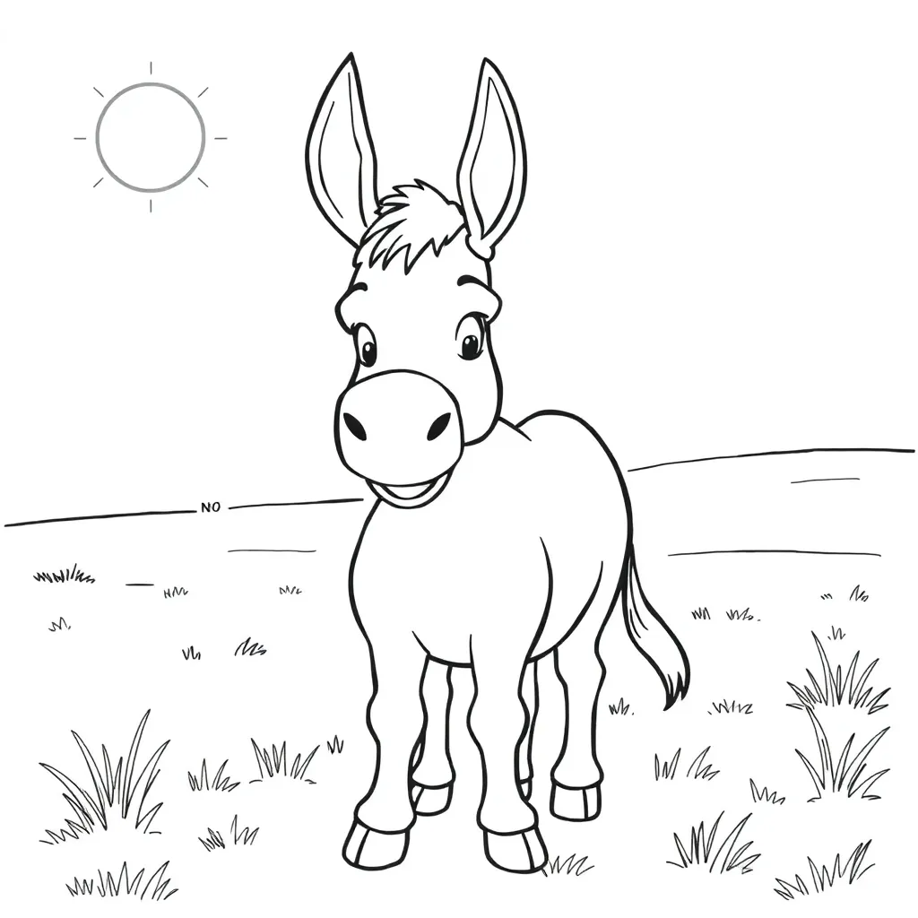Donkey coloring page