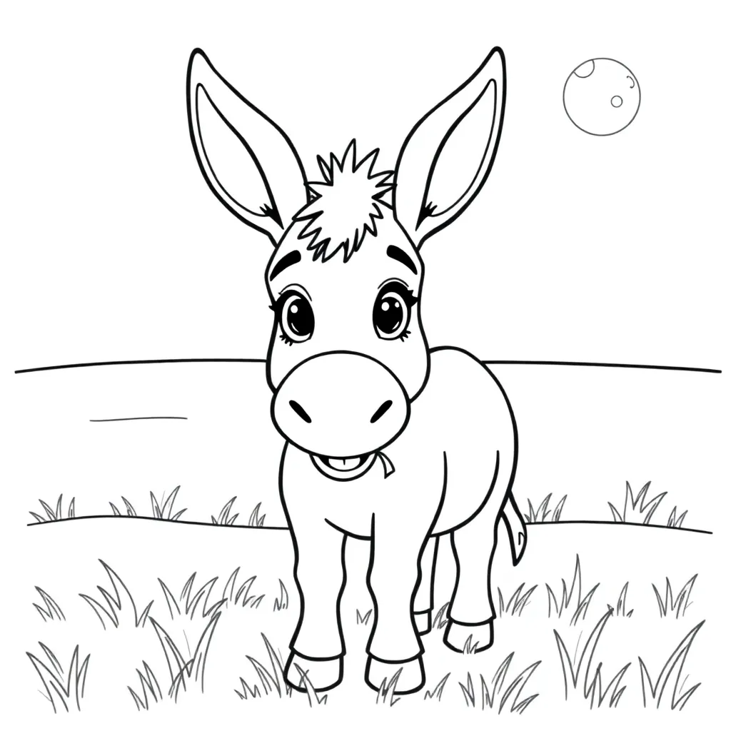 Donkey coloring page