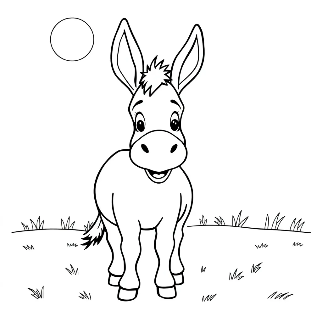 Donkey coloring page