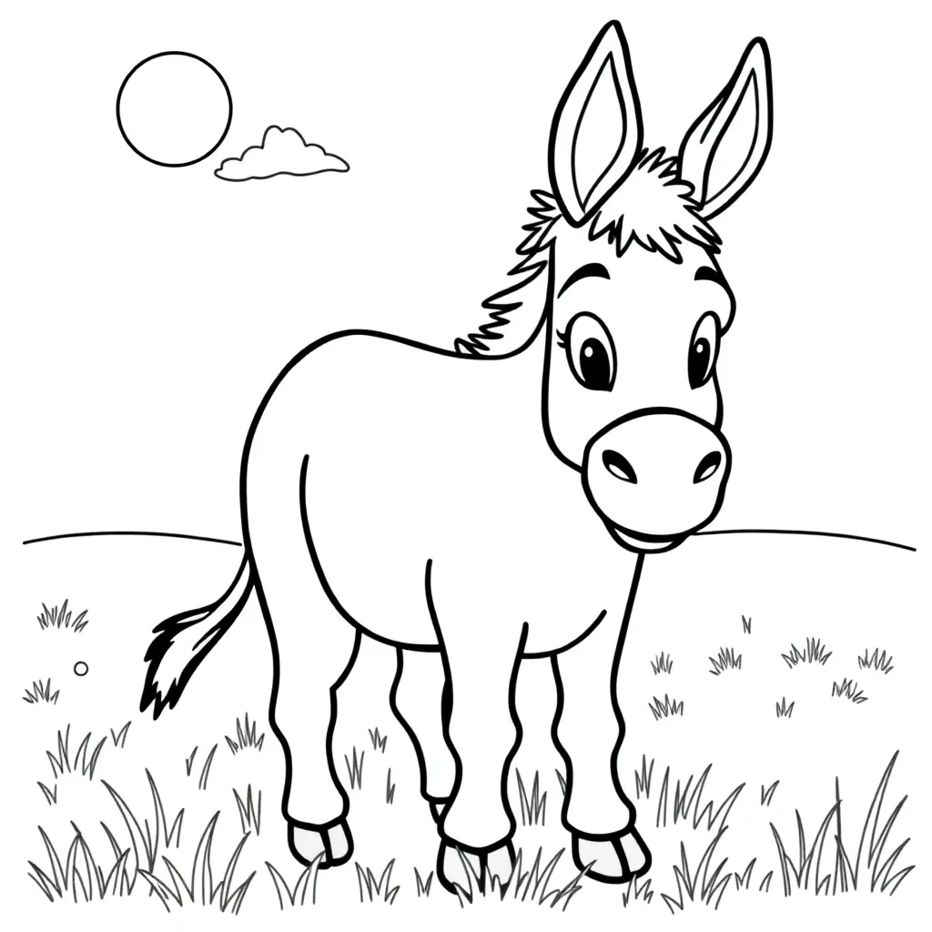 Donkey coloring page