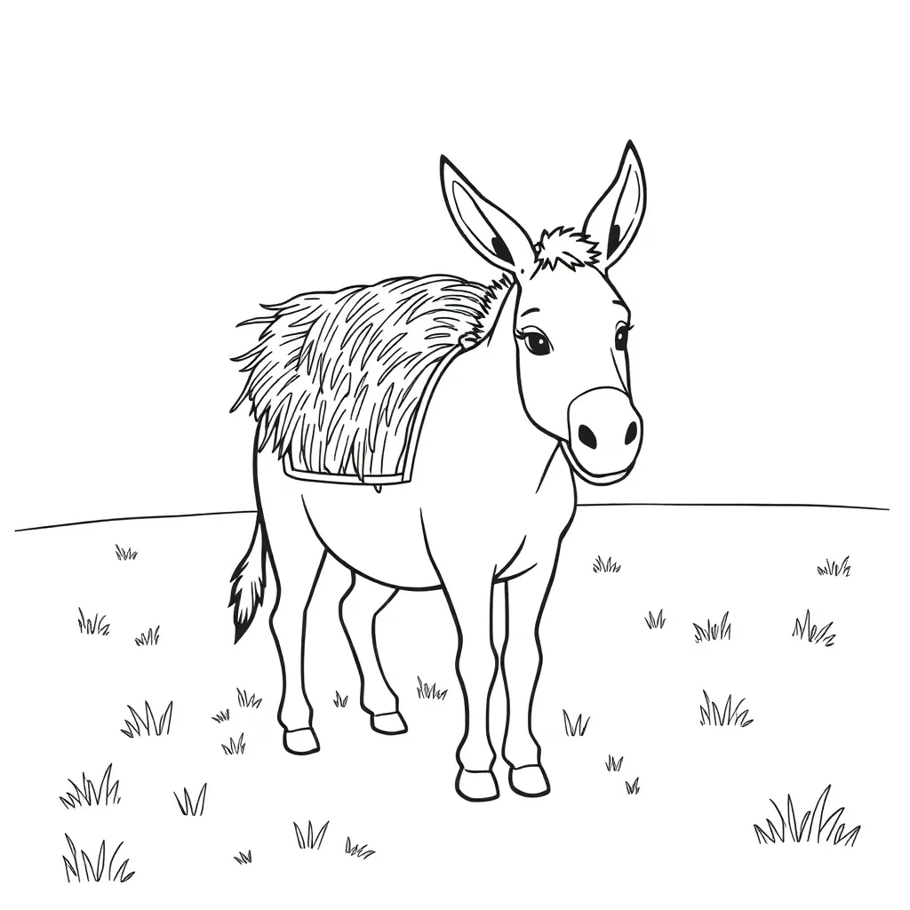 Donkey coloring page