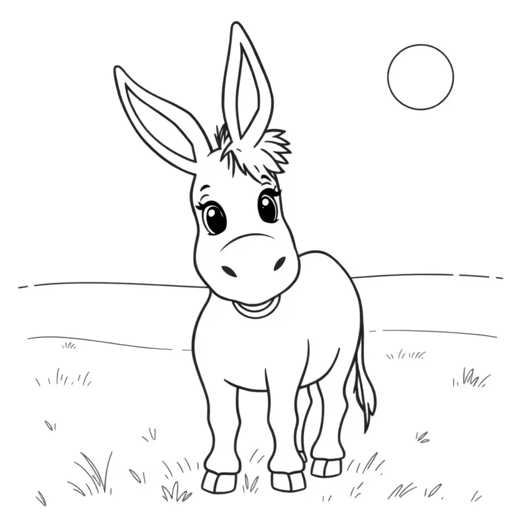 Donkey coloring page