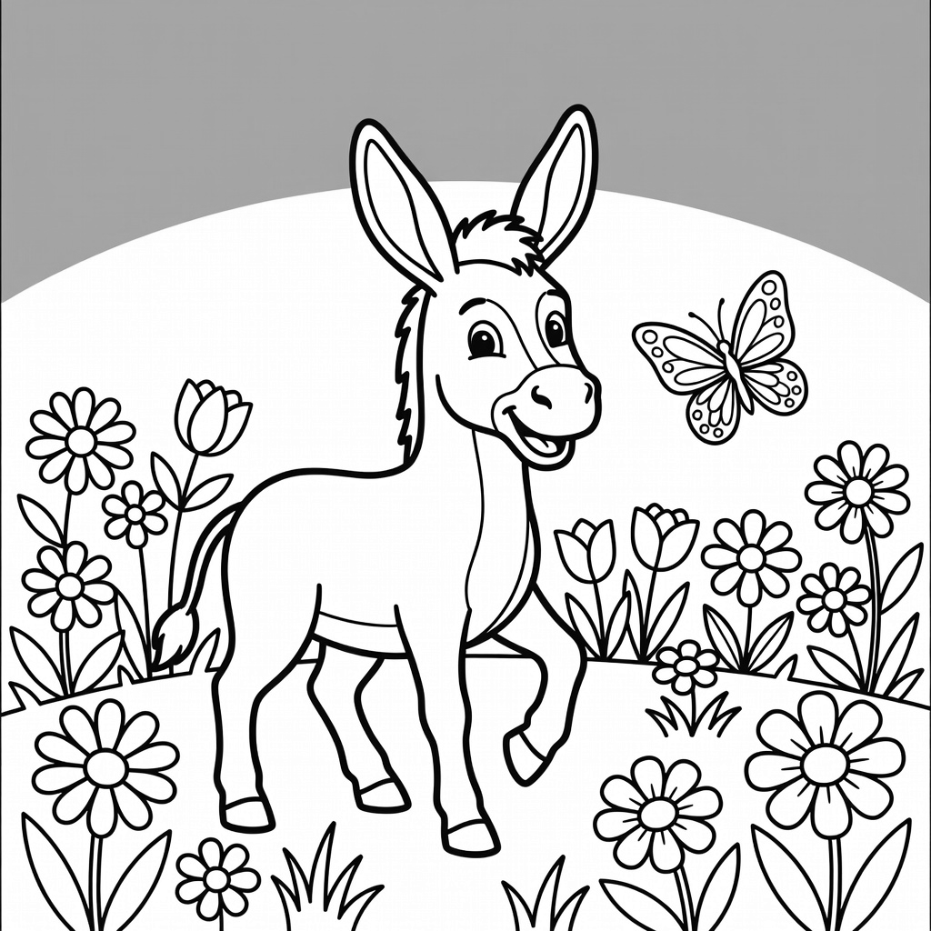 Donkey coloring page