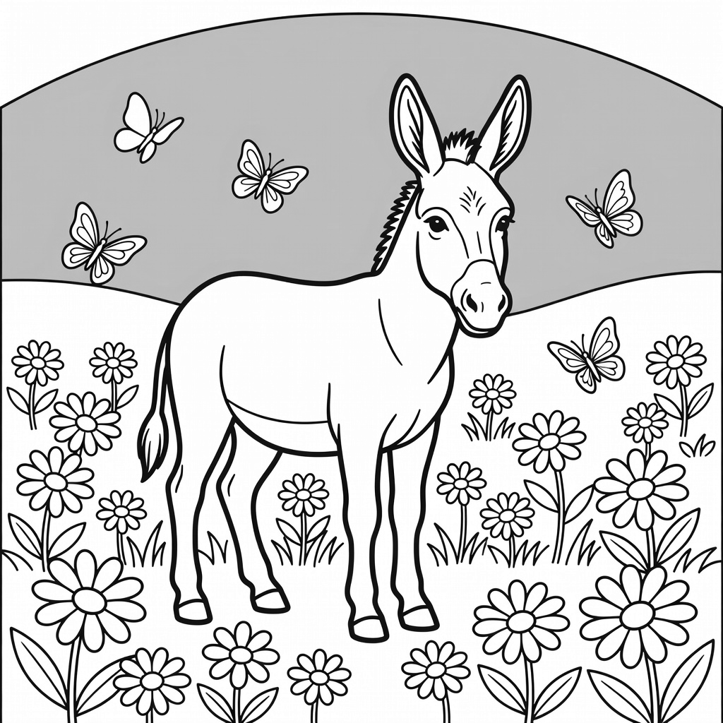Donkey coloring page
