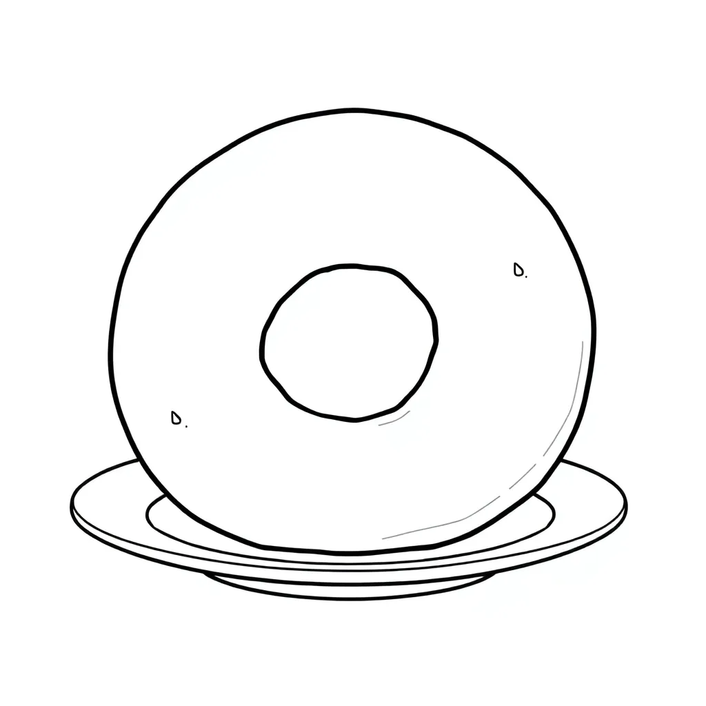 Donut coloring page