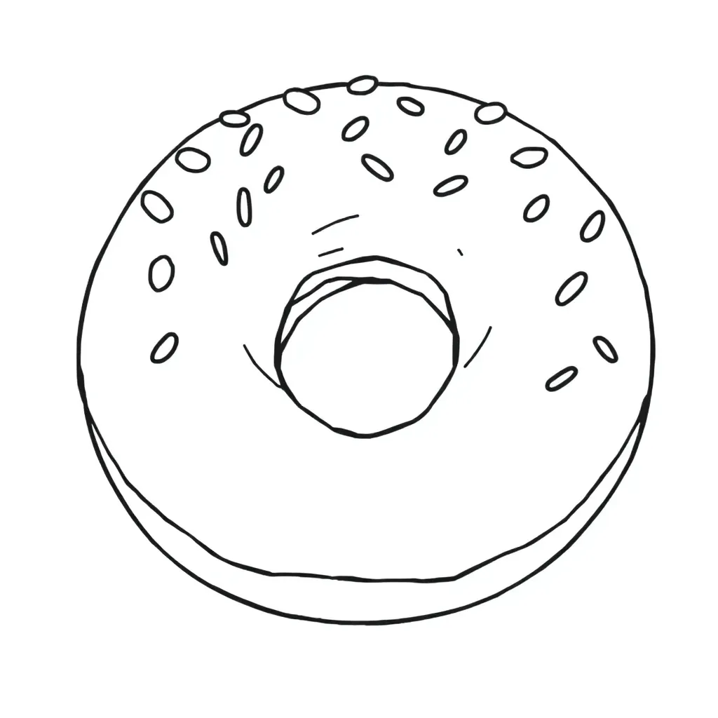 Donut coloring page