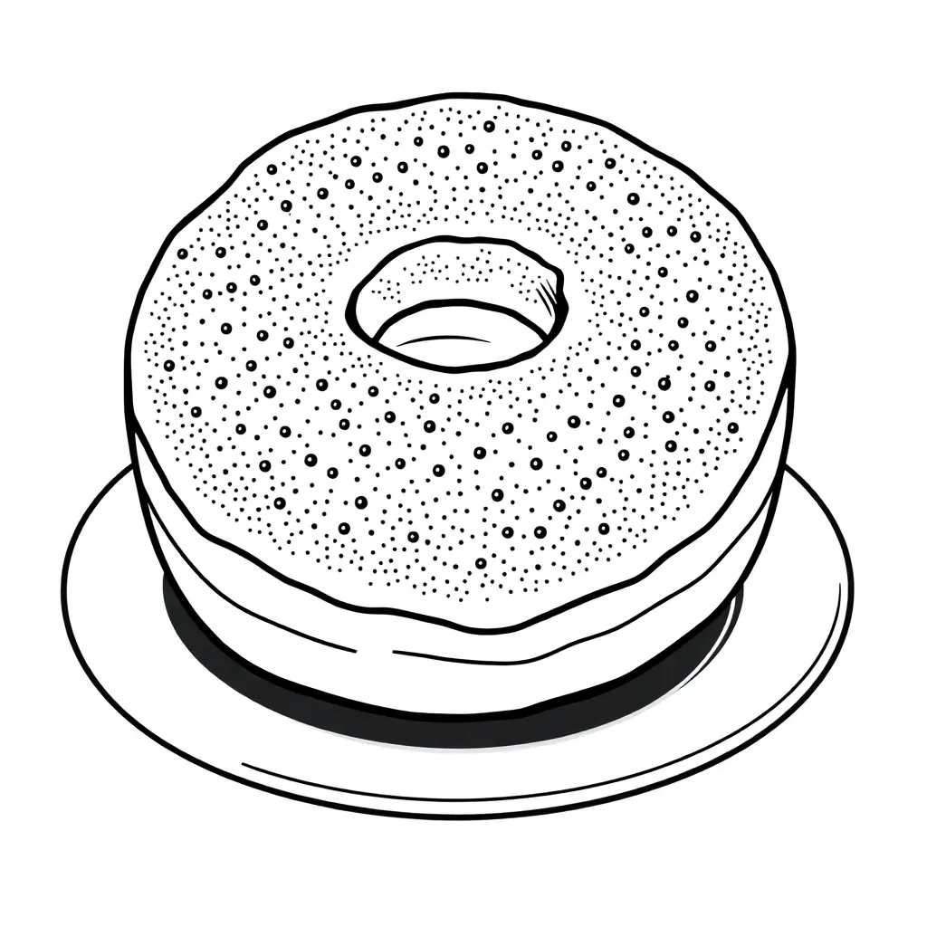 Donut coloring page