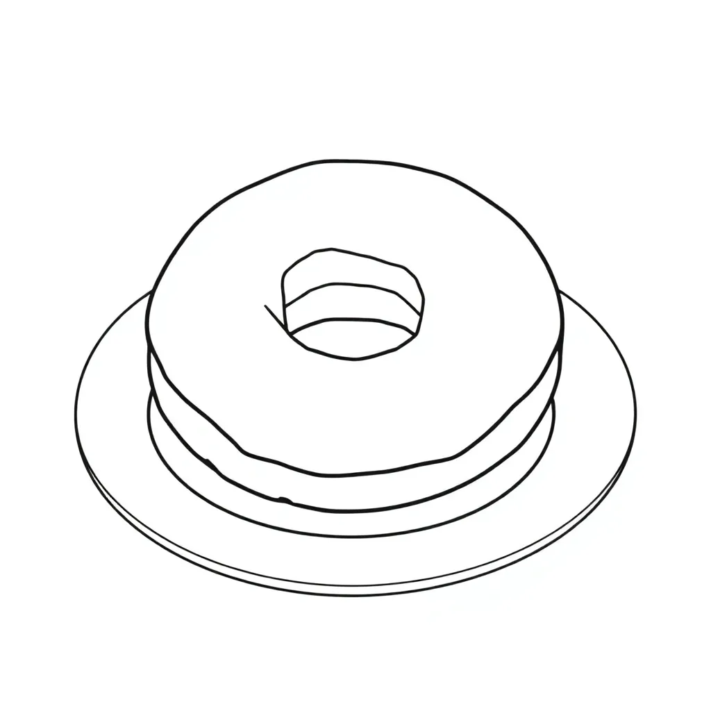 Donut coloring page