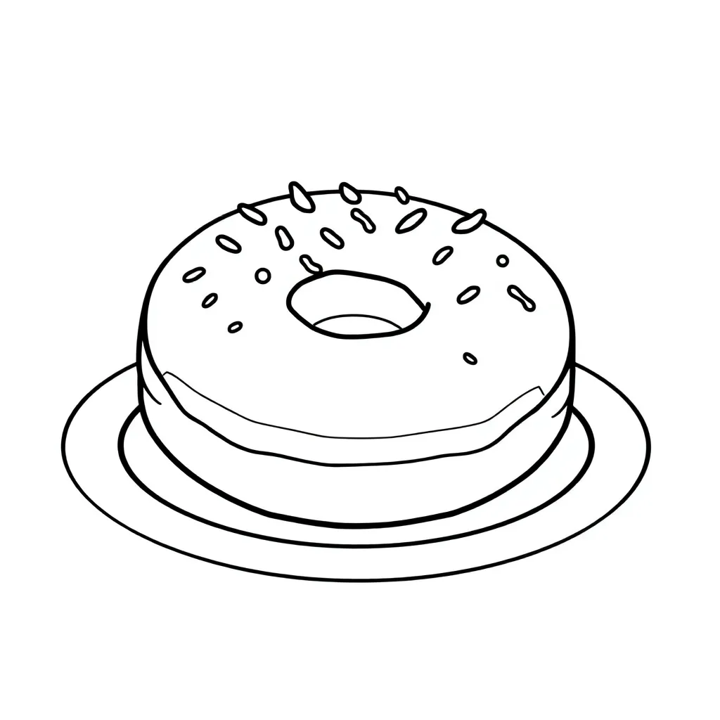 Donut coloring page