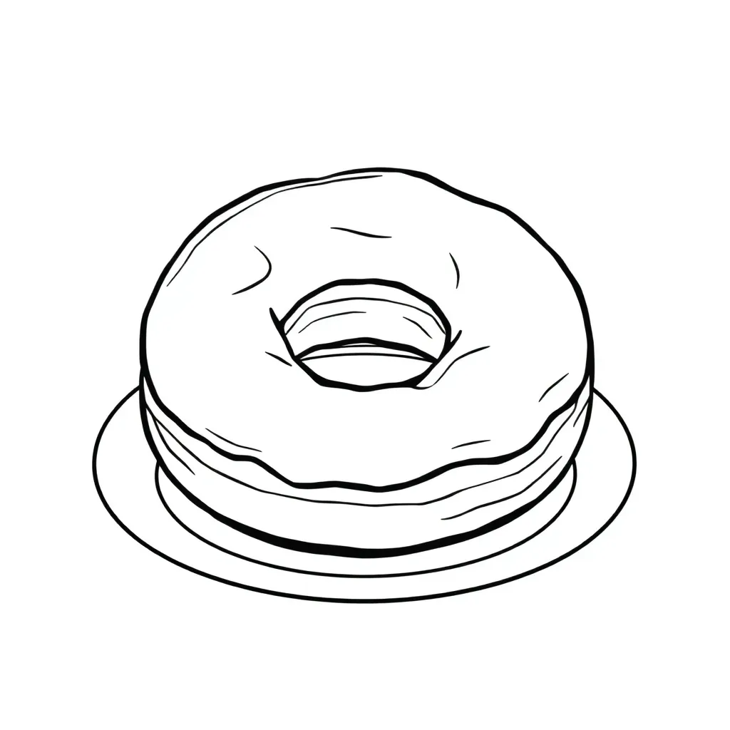 Donut coloring page
