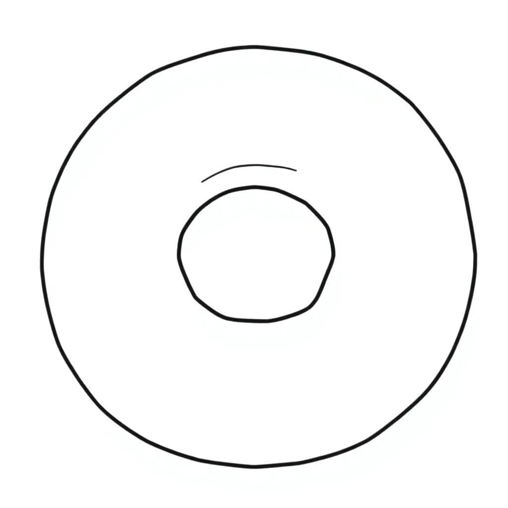 Donut coloring page
