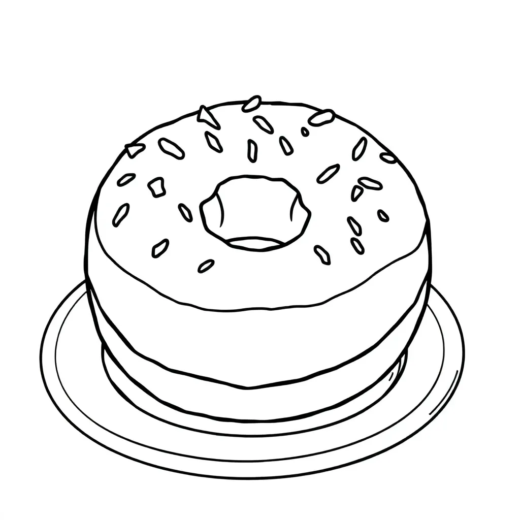 Donut coloring page