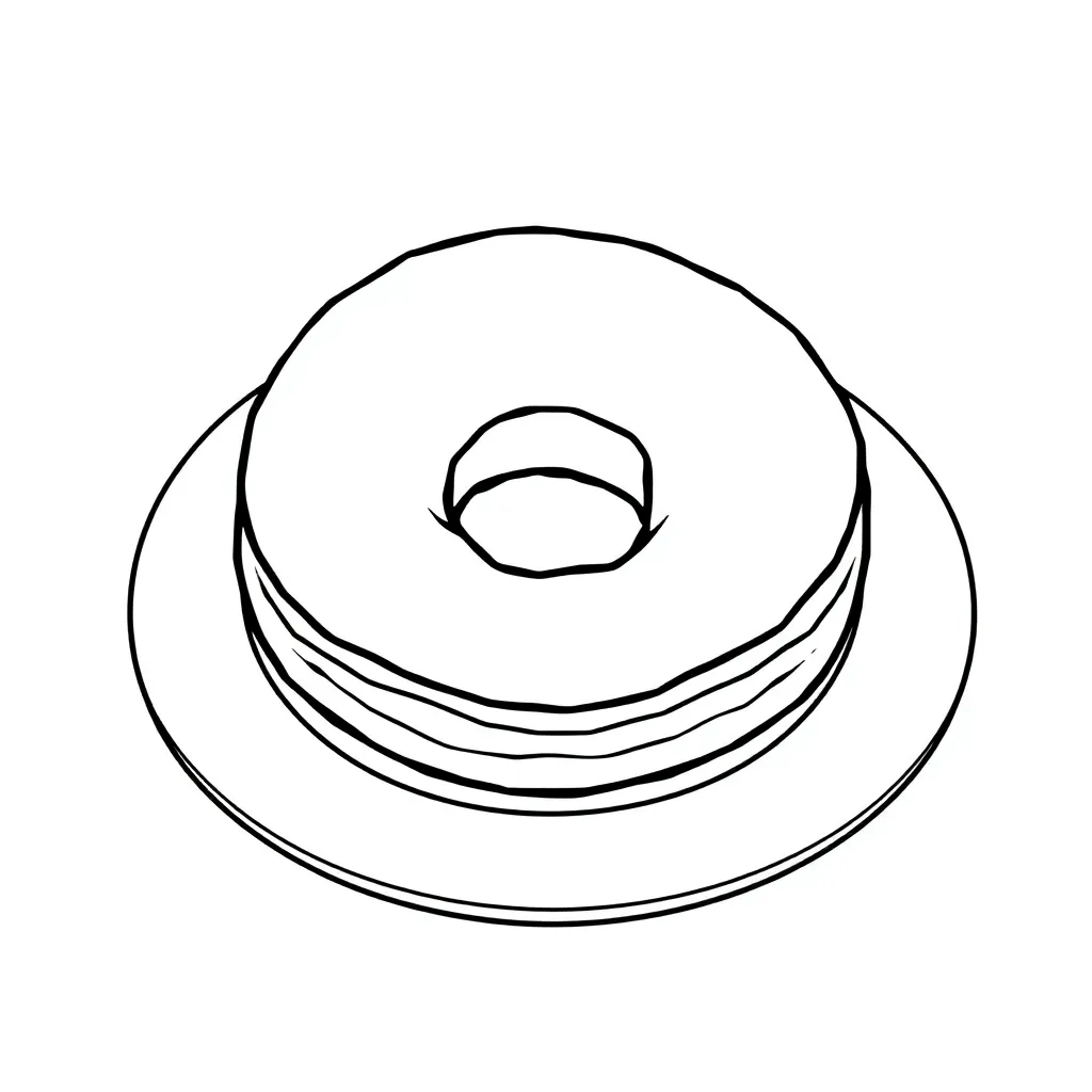 Donut coloring page