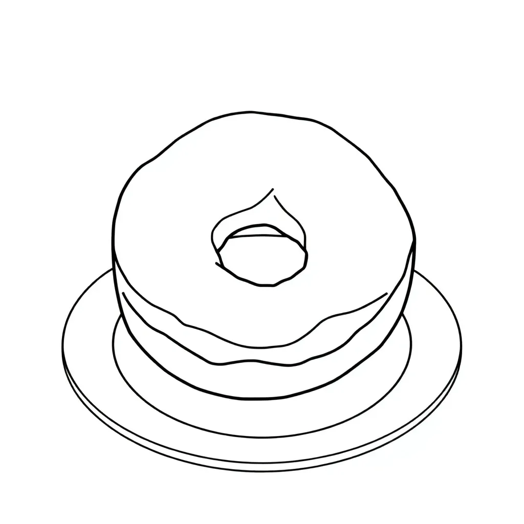 Donut coloring page