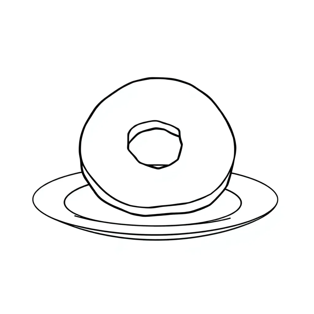 Donut coloring page