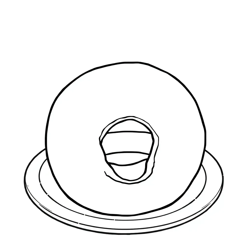 Donut coloring page