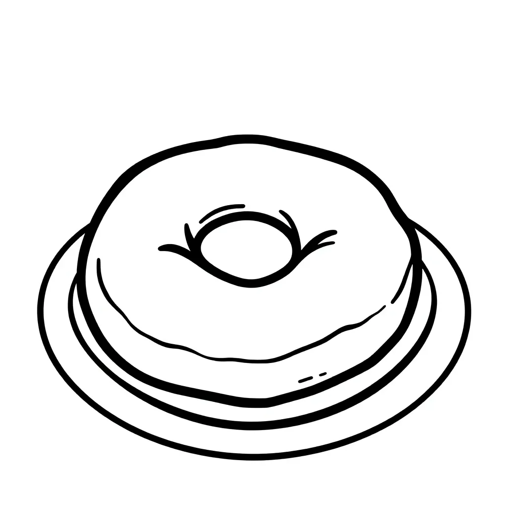 Donut coloring page