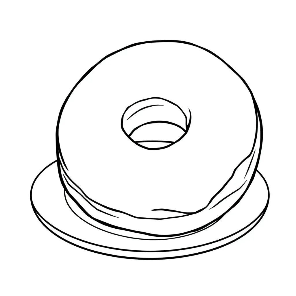Donut coloring page
