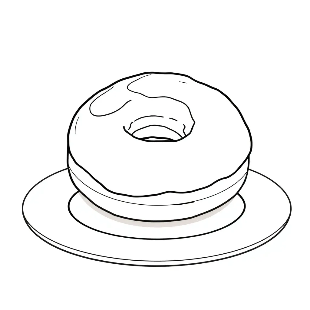 Donut coloring page