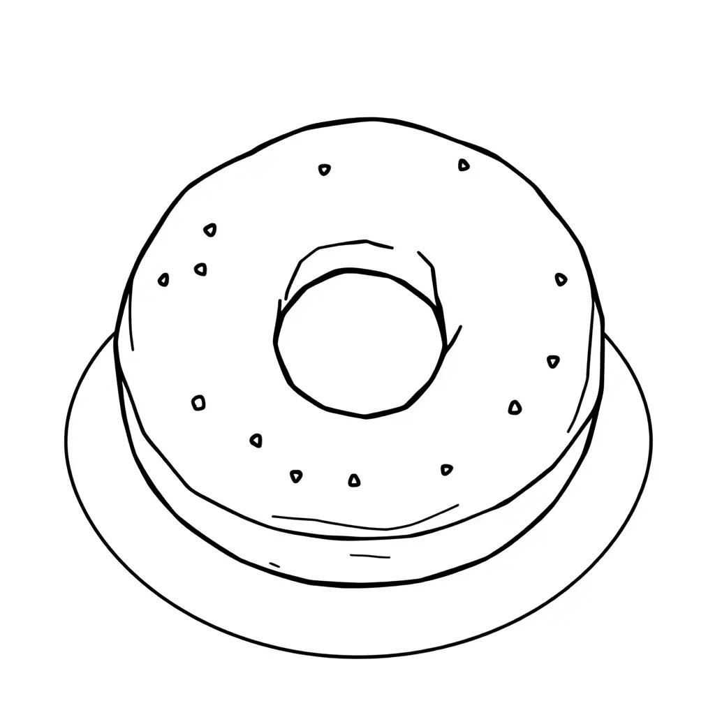 Donut coloring page