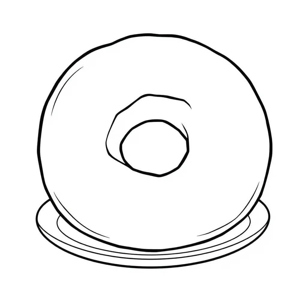 Donut coloring page