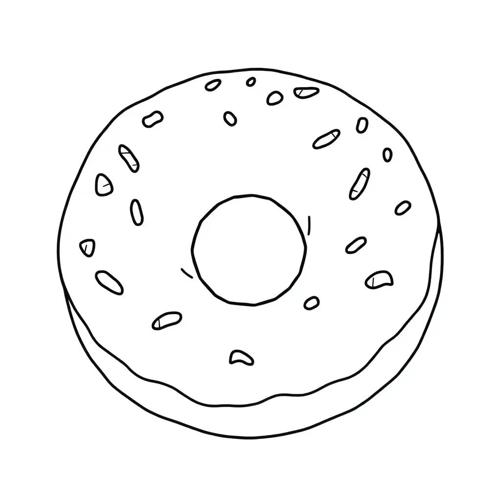 Donut coloring page