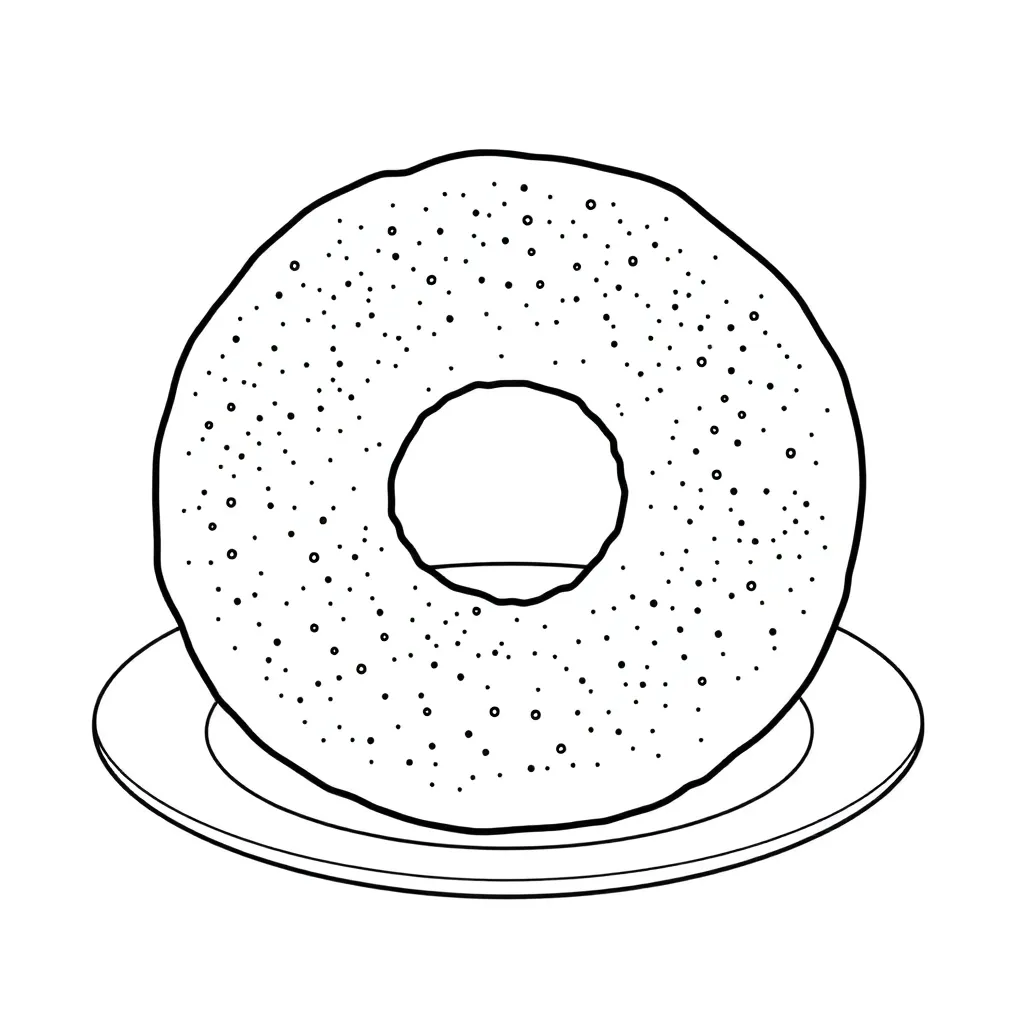 Donut coloring page