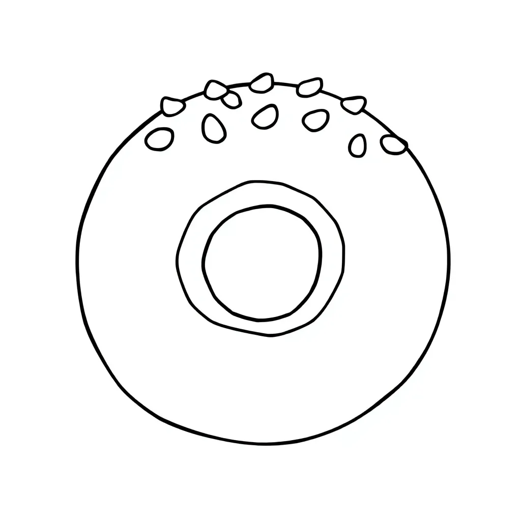 Donut coloring page