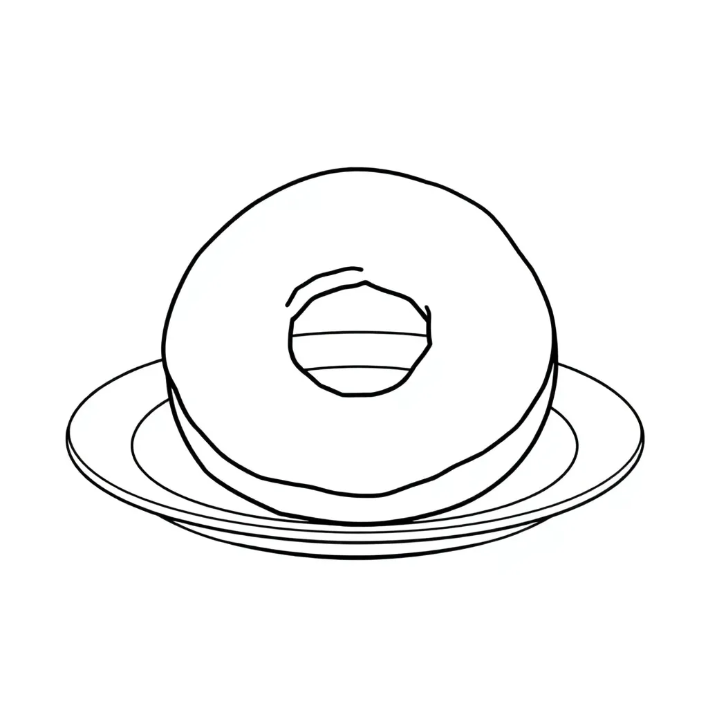 Donut coloring page