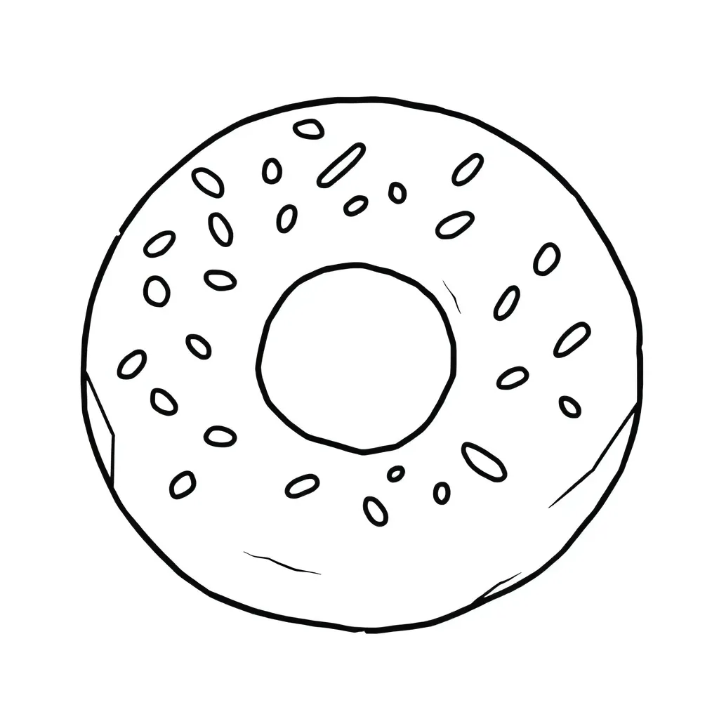 Donut coloring page