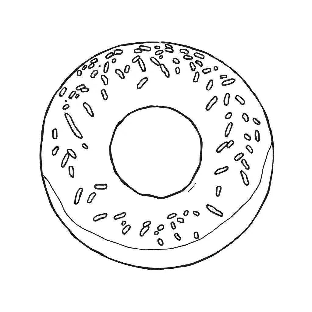 Donut coloring page