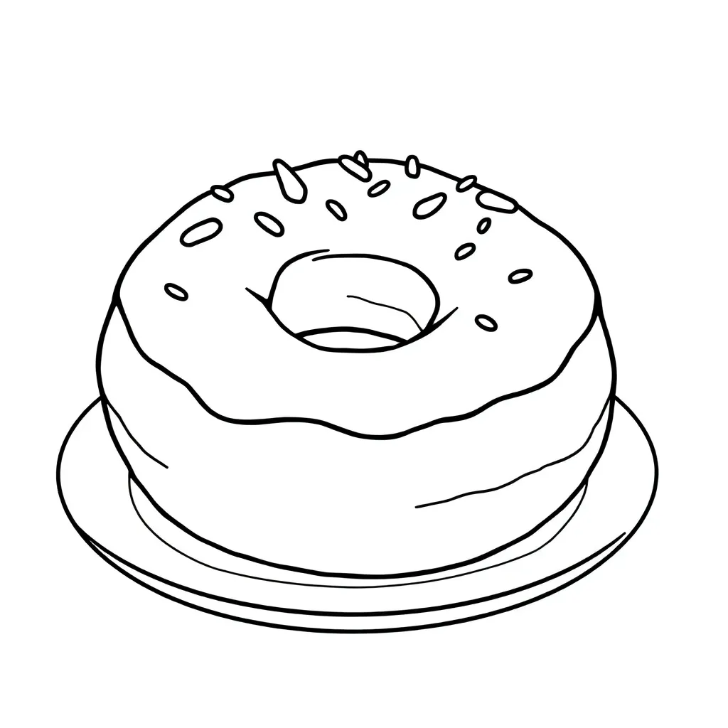 Donut coloring page