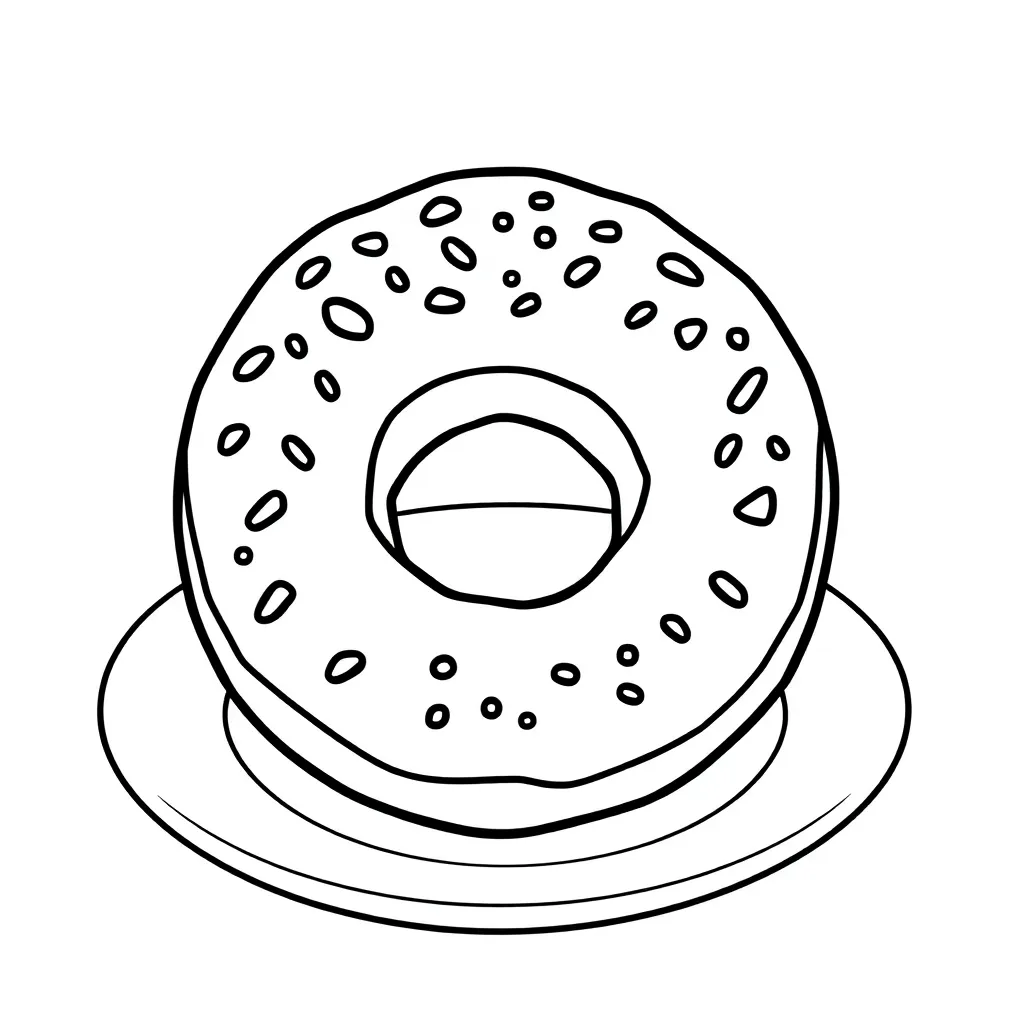 Donut coloring page