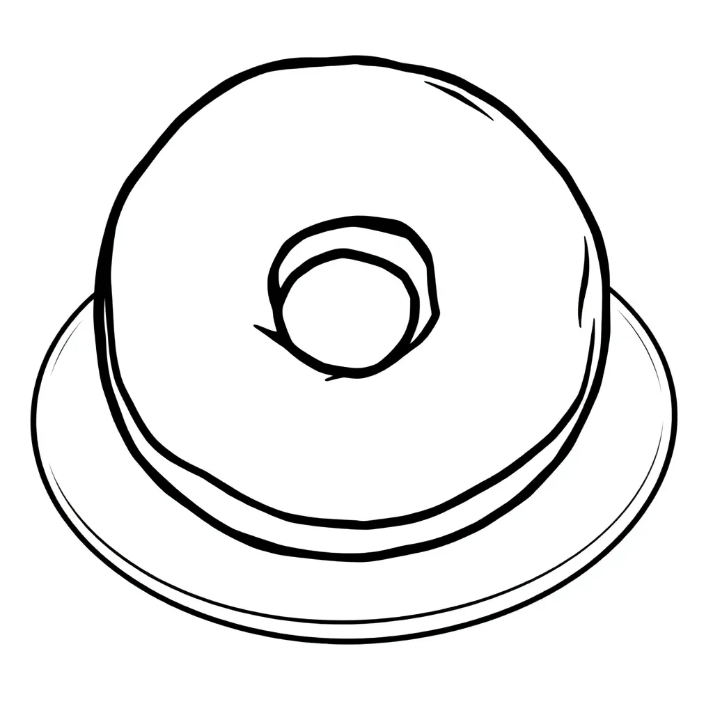 Donut coloring page