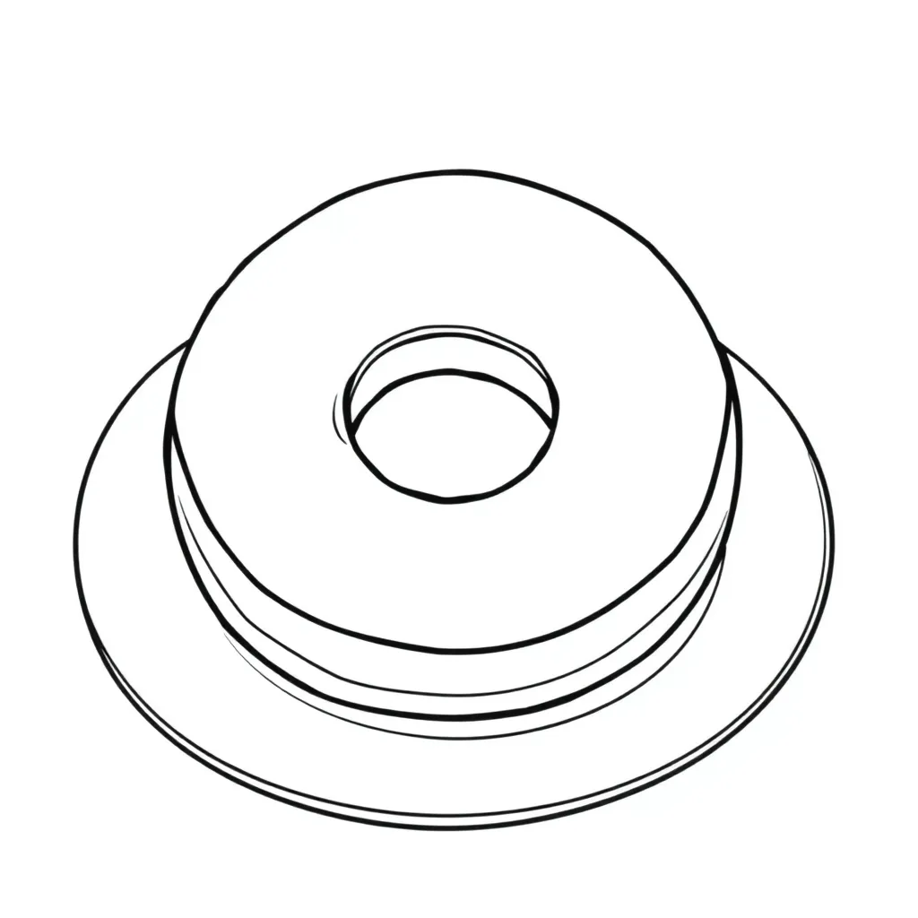 Donut coloring page