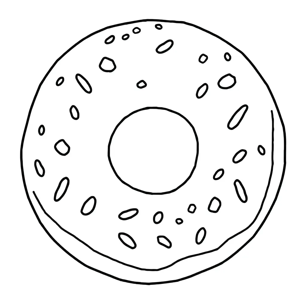 Donut coloring page