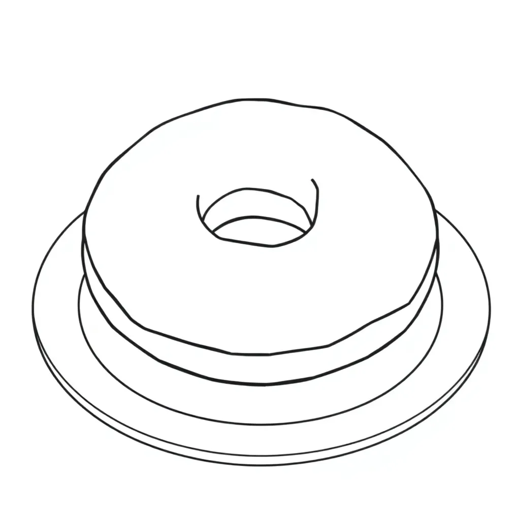 Donut coloring page